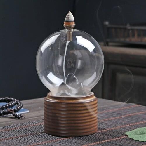 F Backflow Incense Burner Creative Round Incense Holder Sandalwood Cone Incense Base Tea Room Ceremony Decoration Zen Decor