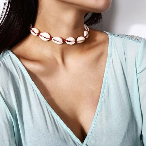 ICNWAY Hawaiian Style Personality Casual Accessories Handmade Shell Short Clavicle Necklace