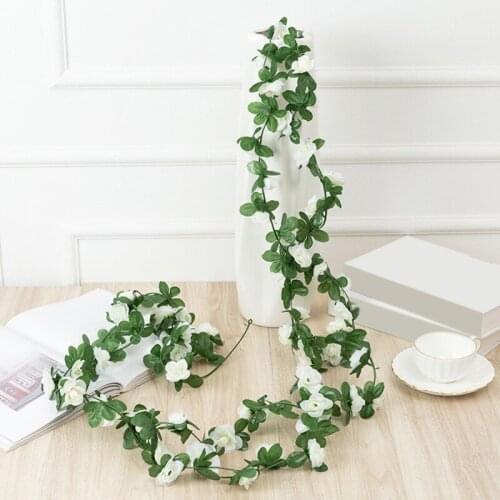 250cm Artificial Rose Flowers Rattan Autumn Small Peony String Decor Silk Fake Garland For Wedding Home Hotel Garden Decoration