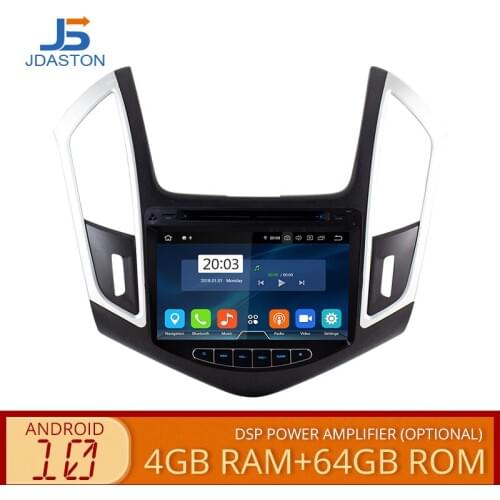 JDASTON Android 10 Car Multimedia Player For Chevrolet Cruze 2013 2014 2015 2 Din Car Radio GPS Navigation Stereo DVD 4G+64G CD