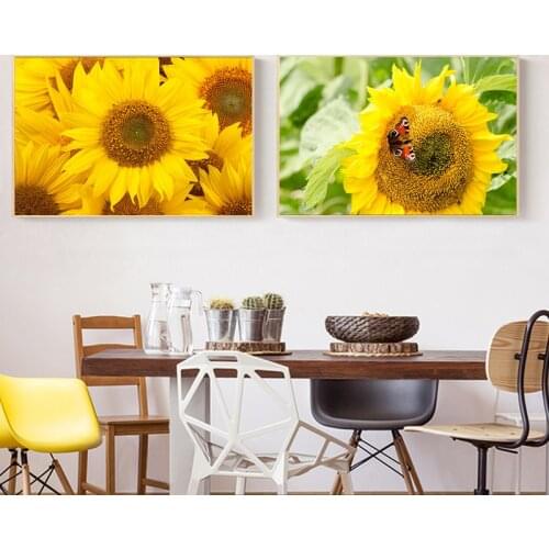 New Sunflower Canvas Painting Sunshine Sunset Flowers Posters and Prints Modern Decoration Maison Home Decor Sunflowers Wall Art