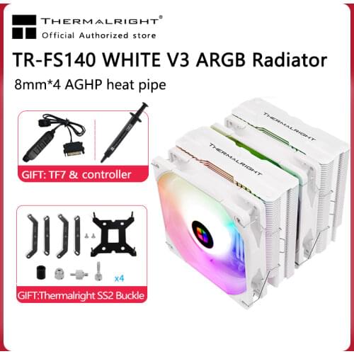 Thermalright FS140 CPU Cooler 140mm PWM Silent Dual Fan Computer Cooling 4PIN RGB For Intel 115x 2011 2066 AM4