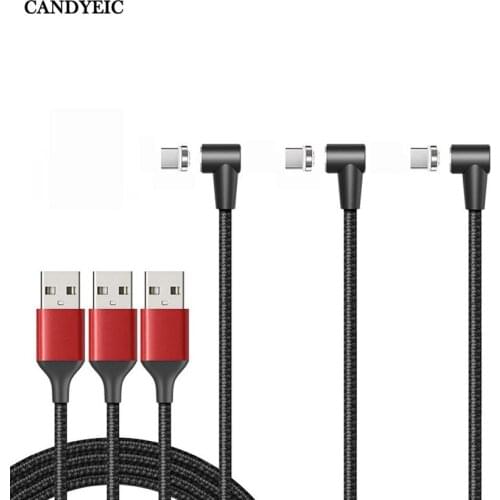 CANDYEIC Charger Magnetic for Xiaomi Poco X3 NFC Cable USB Type C Elbow Design Play Games Mobile phones