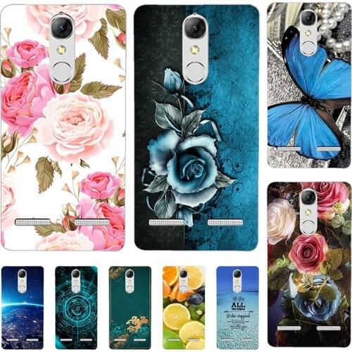 Fashion Flower Case For Lenovo K6 K 6 K33a48 K33b36 5.0" K6 Power Cover Soft Silicone Cat Printing Capa Back Coque