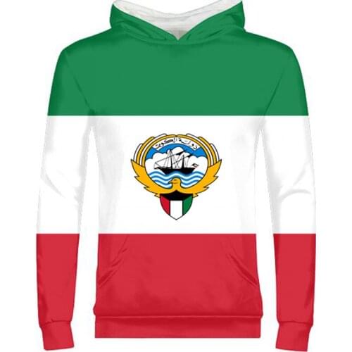 KUWAIT male custom made name number kwt zipper sweatshirt nation flag kw state kuwaiti arabic arab college print photo clothes
