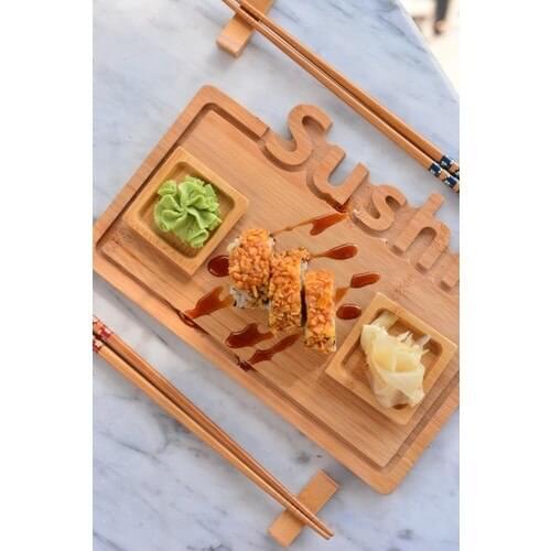 Bambum Focci 9 Piece Sushi Set luxury design 25cm x 17cm x 1.3cm