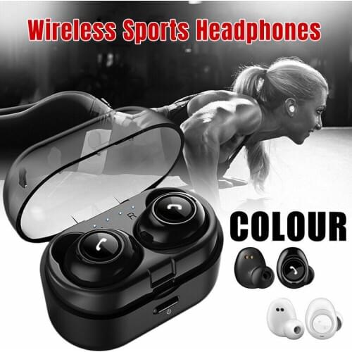 Real Wireless Bluetooth Earbuds Bluetooth 5.0 Binaural Clear Crystal Call Earphone with Charging Box & 100 Hrs Long Standby Time