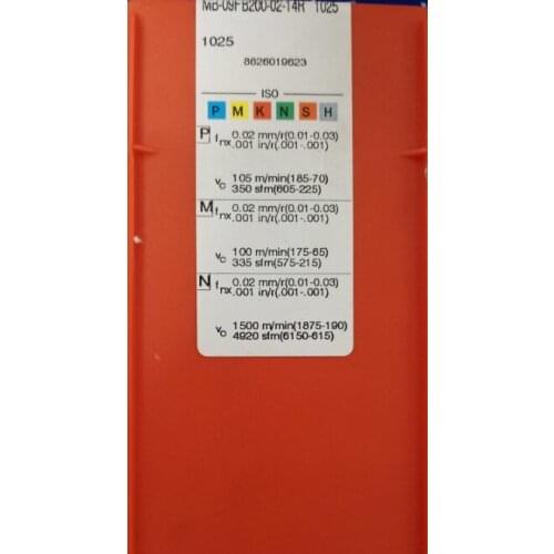 ORIGINAL 10PCS CARBIDE INSERT MB-09FB200-02-14R1025