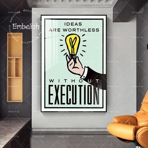Idears Are Worthless Without Execution Alec Monopolyingly Pictures For Living Room Graffiti Posters Home Decor Canvas Painting