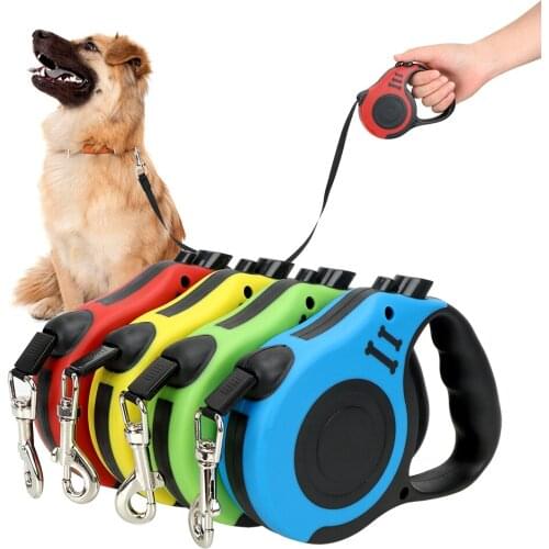 3M/5M Retractable Dog Leash Dogs Walking Running Leads Automatic Flexible Lead Dog Puppy Cat Traction Rope Belt Pet Products
