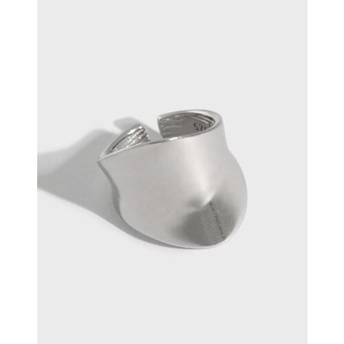 Exaggerated Irregular Wide Open 925 Sterling Silver Rings For Women Finger Jewelry, Punk Rock Gold Color Ring Party Accessories