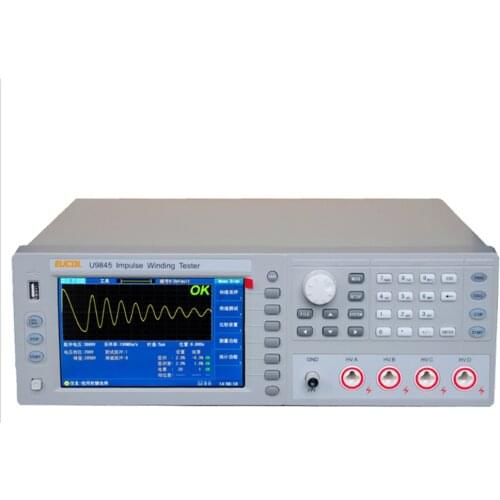 U9845 7" TFT Display 4 Channels Impulse Winding Turns Tester Single/Three Phase Motor Turn Short Circuit Tester Meter 100V~5000V