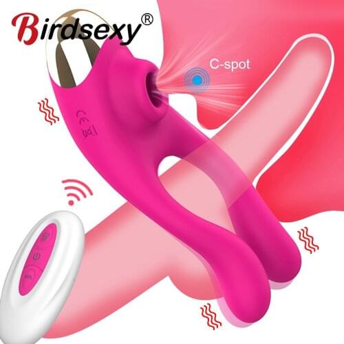 Remote Control vibrator For Adult Sucking Licking Nipple Sucker Clitoris Stimulator Suction Tongue Vibrator Sex Toys for Women
