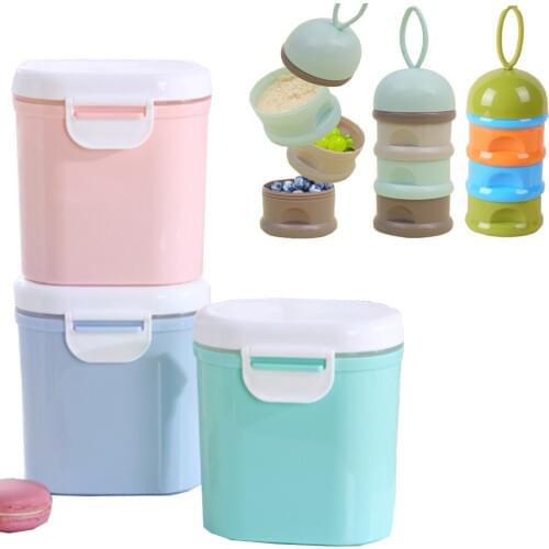 High Capacity Baby Milk Powder Container Melkpoeder Baby Food Snack Storage Box Double Layer Infants Feeding Box For Newborn