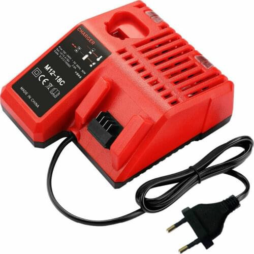 3A Fast Li-ion Battery Charger for Milwaukee M12 M18 48-11-1815 48-11-1828 48-11-2401 48-11-2402 European plug