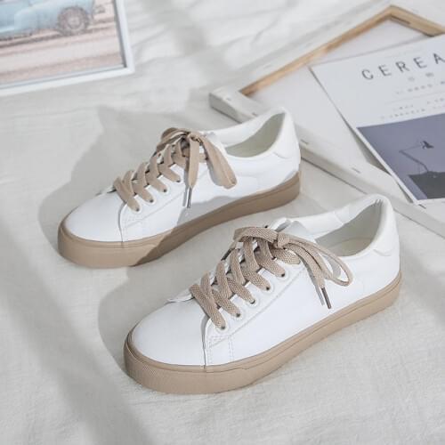 Ladies Sneakers Pink Cute Fruit Peach Grape Pear Lace Lace womens Leather Casual Shoes Flat Heel Waterproof