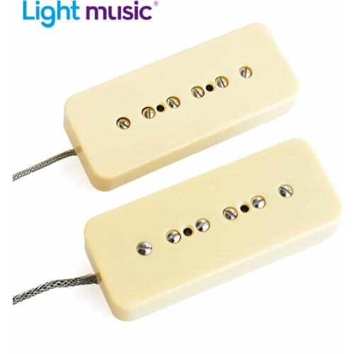 Alnico 5 Soapbar P90 Pickup Guitar Neck and Bridge Pickups Guitar Accessories Yellow Color Pickups