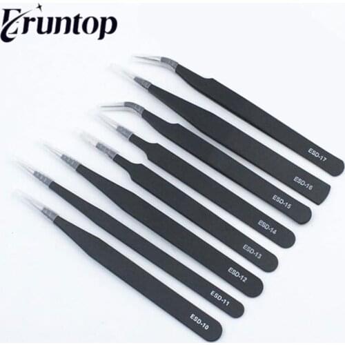 1 Set 8PCS Different size ESD-10 ESD-11 ESD-12 ESD-13 ESD-14 ESD-15 ESD-16 ESD-17 Tweezers Tweezer