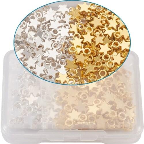 1 Box Mix Color Tibetan Style Alloy Moon Star Charms Pendants for Bracelet Jewelry Making DIY Accessories