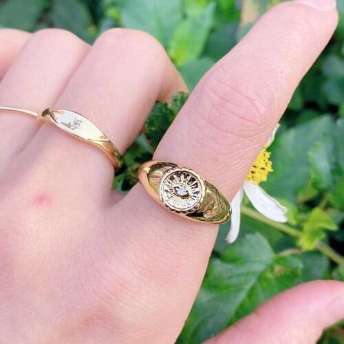 10Pcs, Wholesale 2021 Trendy Brass Zircon Ring Jewelry