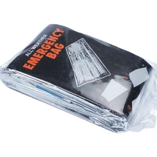 100CM x 200CM Emergency sleeping foil bag Waterproof Outdoor Survival Camping Reusue Thermal Sleeping Bag Outdoor