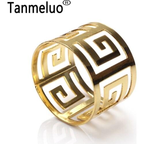 12 Pcs Serviette rings alloy napkin holder west dinner towel napkin ring party decoration table decoration accessories