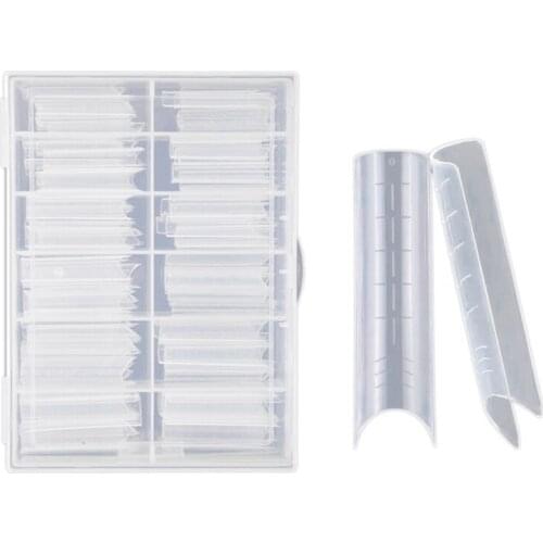 120PCS False Nails Long Square False Nail Tips C Curved Straight Nails Manicure Nail Art Nail Extension