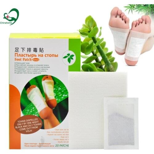 20pieces/1pack Bang De Li Foot Detox Patch Natural Feet Care Toxin Removal Detox Foot Patch Body Cleanse Russian Packaging