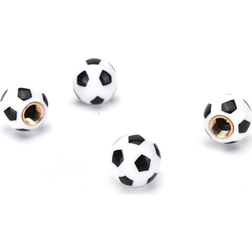 4pcs/Park Football Design Car Truck Motorcycle Wheel Tire Valve Caps Dust Dustproof Cap Universal