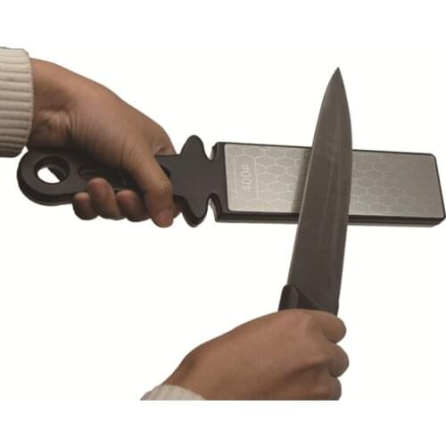 5-In-1 Diamond Sharpening Plate Knife Scissors Sharpener Ceramic Knife Sharpener Rod Double-Sided 400/1000 Grit Honeycomb