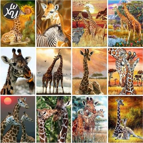 Diamond Painting Kits for Adults Giraffe Full Drill Mosaic Art Animal Rhinestones Embroidery Round Square Cross Stitch for Decor