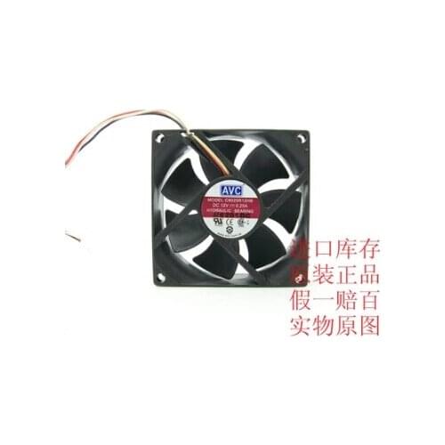 AVC 8cm 80 * 80 * 25MM 0.25A C8025R12HB 3 pin support speed of cooling fan