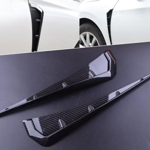 Beler 2pcs ABS Left & Right Black Carbon Fiber Style Side Fender Vent Air Wing Cover Trim Fit For Honda Civic 2016 2017 2018