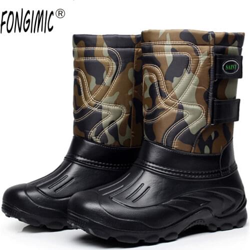 ARCTIC TRACKS Brand Autumn Winter Warm men shoes fashion snow boots military fishing skiing waterproof casual mid-calf shoes