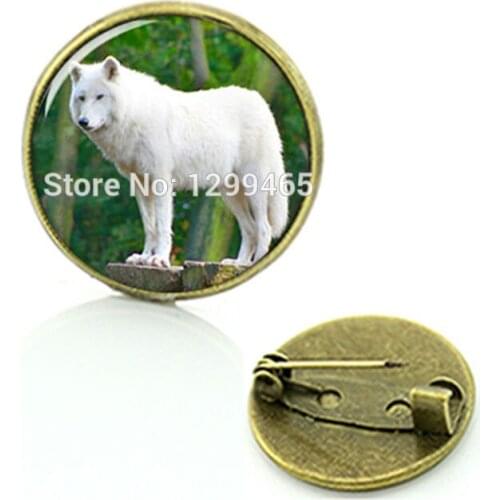 2017 Special Offer Broche Brooches For Hottest Jewelry Snow Fox Art Picture Brooch Wolf The Best Gift To Give Friends C 744