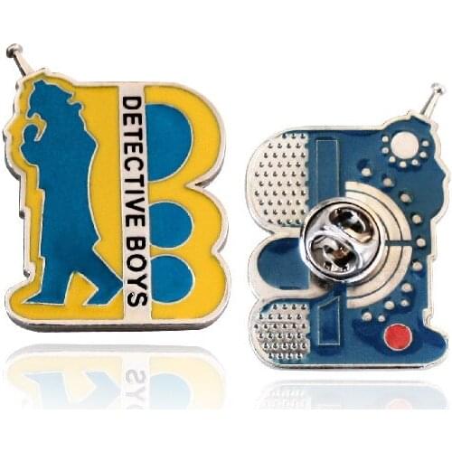 Detective Conan The Fist of Blue Saphire Communicator Brooch Badge Birthday Gift Cosplay Prop