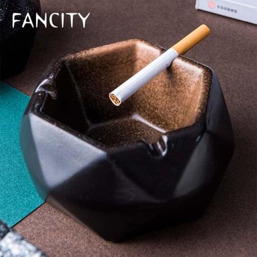 FANCITY Japanese style ashtray creative ceramic household living room coffee table dedicated office multifunctional retro person