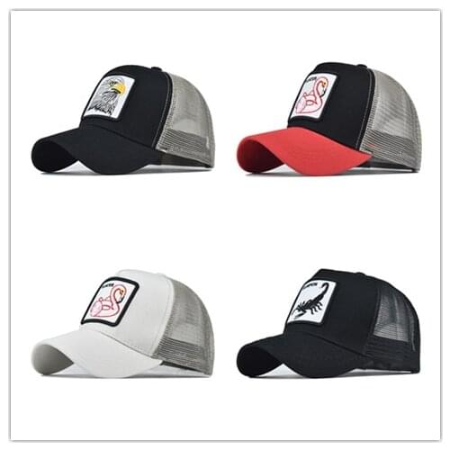 Hot Sale Scorpion animal net cap embroidered baseball hat mens and womens hat hip-hop hip-hop cap