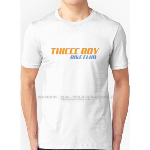 Thiccc Boy Bike Club T Shirt 100% Pure Cotton Tfatk Tkats The Fighter And The Kid King And The Sting Brendan Schlub Theo Von