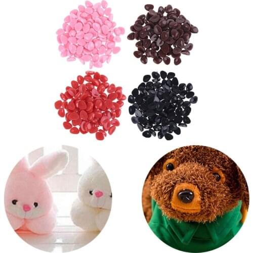 100pcs Plastic Safety Eyes and Noses Colorful Safety Nose Multiple Sizes for Doll Plush Animal and Teddy Bear Craft Making