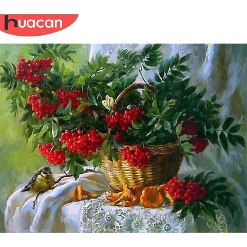 HUACAN Floral Diamond Mosaic sale Picture of Rhinestones Diamond Embroidery Cross Stitch Baskets Kit Full Square Diamond F1533