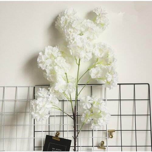 INS wind Simulation cherry blossom Artificial flower plant bonsai wedding decoration Creative plant wall atmosphere fake flowers