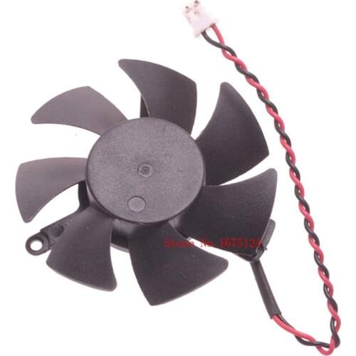 45mm 0.1A 2pin Video Card VGA Cooler Fan For kuroutoshikou nVIDIA GeForce GT520 1GB Graphics card Cooling