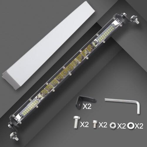 Ledbar Car Light Mini Slim Led Lights Bar Work Lamp Barra Led 4x4 Off road 12V 24V Boat Trailer Auto Lighting 13'' Inch 36W