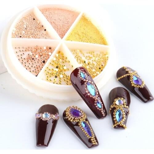 Small Beads Luxury Nail Rhinestone 0.5-1.5mm DIY Charms Micro Bead 3D Gems Nail Supplies for Professionals Acrylic Tool NF1876