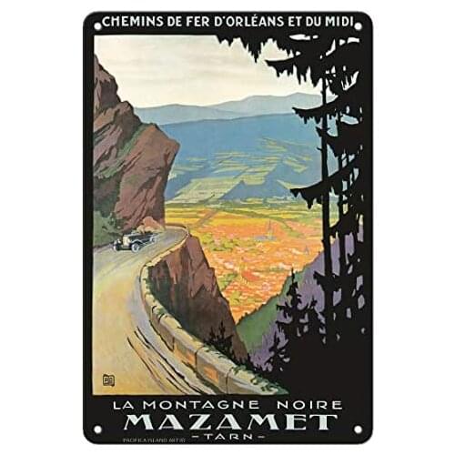 Mazamet, France - Chemins de fer d’Orléans et du Midi - Railroad Travel Poster Metal Sign