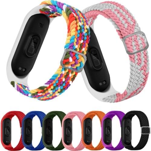 Nylon Strap for Xiaomi Mi band 6 4 3 5 Bracelet Wristband Sports Breathable Bracelet For Mi band 5 6 4 3 Replacement Strap