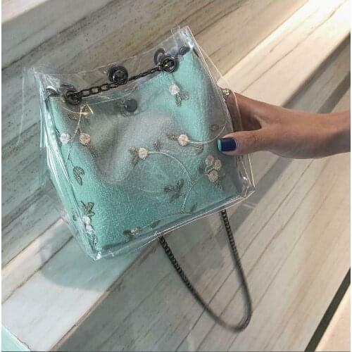 New Women Bag Lady Vintage Clear Women PVC Shoulder Crossbody Bags Jelly Candy Messenger Beach Handbag Fashion