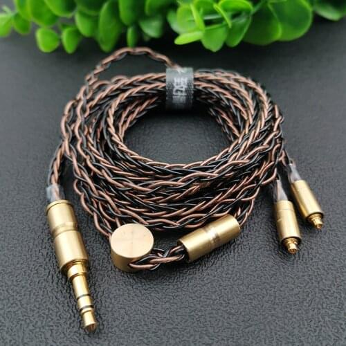Diy upgrade earphone cable 7n single crystal copper silver plated wire mmcx se535 240core 1.2m