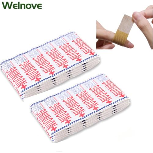 100/200Pcs Non-Woven Wound Adhesive Plaster Medical Anti-Bacteria Band Aid Bandages Sticker Home Travel First Aid Kit Supplies